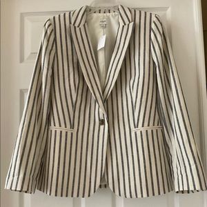 Classic striped Linen J Crew Blazer - never worn